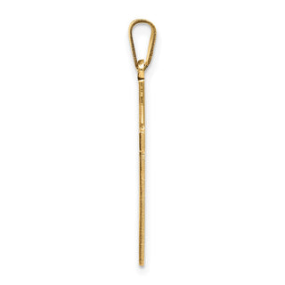 14k Yellow Gold Solid Cross Pendant XR107