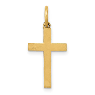 14K Yellow Gold Laser Cut Ichthus Cross Charm