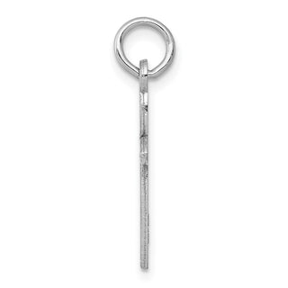 14K White Gold Laser Designed Cross Charm XR1084