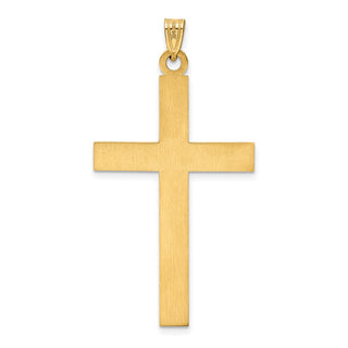 14k Yellow Gold Solid Cross Pendant XR109