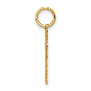 14K Yellow Gold Laser Designed Cross Charm XR1090