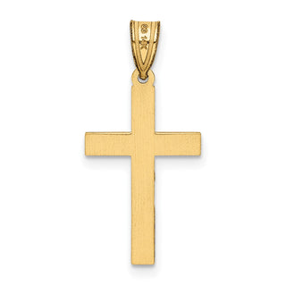 14k Yellow Gold Florentine Cross Pendant XR110