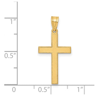 14k Yellow Gold Florentine Cross Pendant XR110