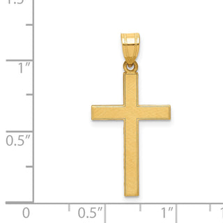 14k Yellow Gold Florentine Cross Pendant XR111