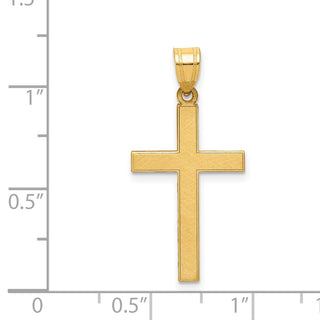 14k Yellow Gold Florentine Cross Pendant XR111