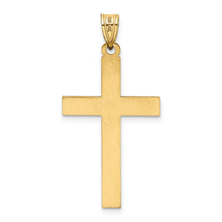 14k Yellow Gold Florentine Cross Pendant XR112