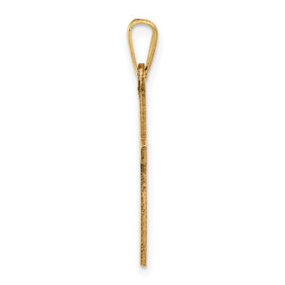 14k Yellow Gold Solid Cross Pendant XR114