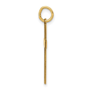 14K Yellow Gold Laser Designed Cross Charm XR1145