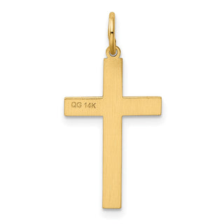 14K Yellow Gold Laser Designed Cross Charm XR1145