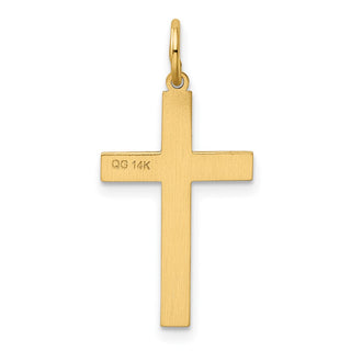 14K Yellow Gold Laser Designed Cross Charm XR1145