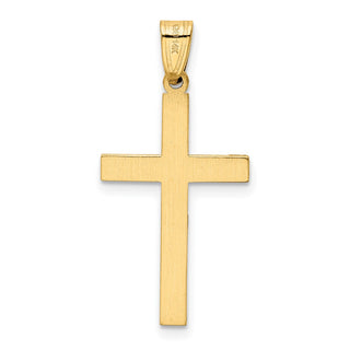 14k Yellow Gold Solid Cross Pendant XR115