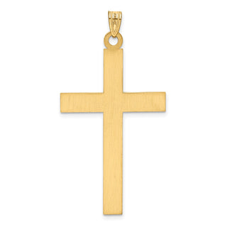 14k Yellow Gold Solid Cross Pendant XR117