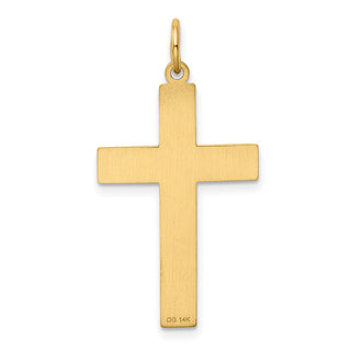 14k Yellow Gold Laser Designed Cross Pendant XR1181