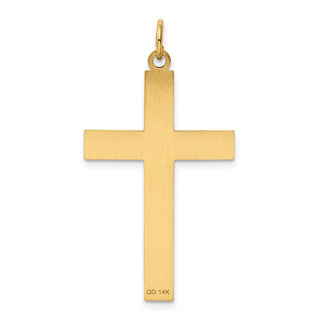 14k Yellow Gold Laser Designed Cross Pendant XR1197
