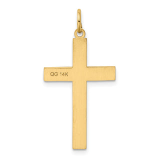 14k Yellow Gold Laser Designed Cross Pendant XR1198