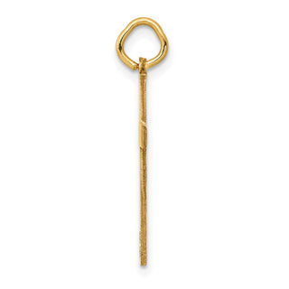 14K Yellow Gold Laser Designed Cross Charm XR1199