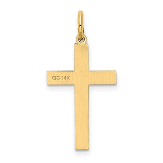 14K Yellow Gold Laser Designed Cross Charm XR1199
