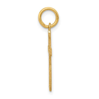 14K Yellow Gold Laser Designed Cross Charm XR1200