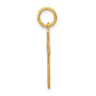 14K Yellow Gold Laser Designed Cross Charm XR1200