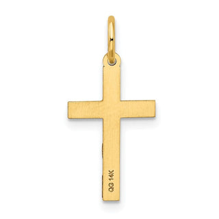 14K Yellow Gold Laser Designed Cross Charm XR1200