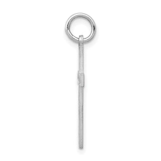 14K White Gold Laser Designed Cross Charm XR1201