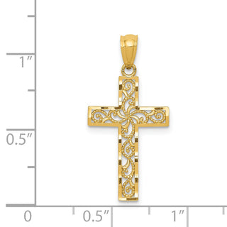 14k Yellow Gold Cross Pendant XR1207