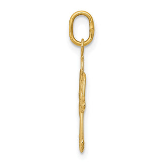 14k Yellow Gold Angel Charm