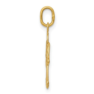 14k Yellow Gold Angel Charm