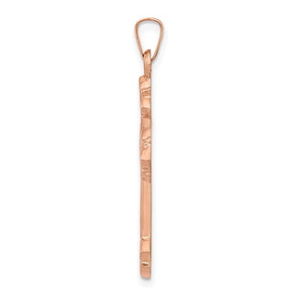 14k Rose Gold Cross Pendant XR1226