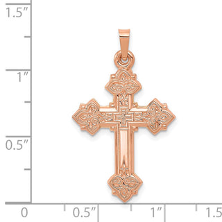 14k Rose Gold Cross Pendant XR1226