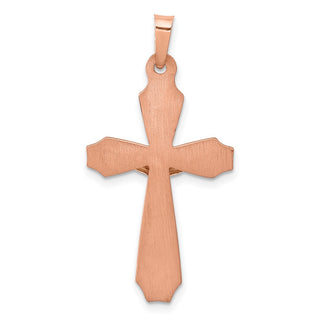 14k White and Rose Gold Hollow Crucifix Pendant