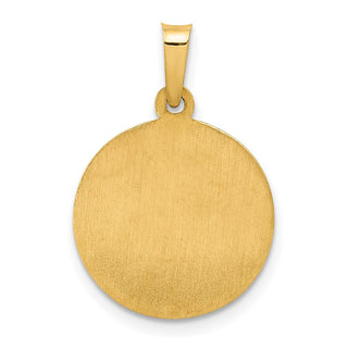 14k Yellow Gold Polished and Satin Sacred Heart Of Jesus Medal Pendant XR1237
