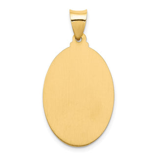 14k Yellow Gold Polished and Satin Sacred Heart Of Jesus Medal Pendant XR1239