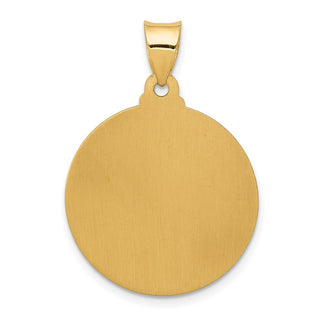 14k Yellow Gold Polished and Satin Face Of Jesus Medal Pendant XR1243