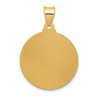 14k Yellow Gold Polished and Satin Face Of Jesus Medal Pendant XR1243