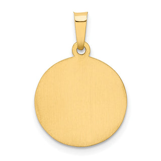 14k Yellow Gold Polished and Satin Our Lady Of Guadalupe Medal Pendant XR1244