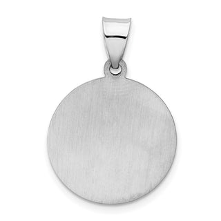 14k White Gold Polished and Satin Our Lady Of Guadalupe Medal Pendant