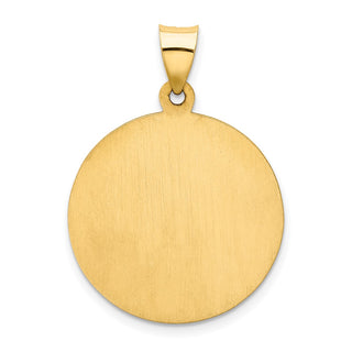 14k Yellow Gold Polished/Satin Our Lady of Guadalupe Medal Hollow Pendant