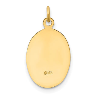 14k Yellow Gold Polished and Satin Our Lady Of Guadalupe Medal Pendant XR1249