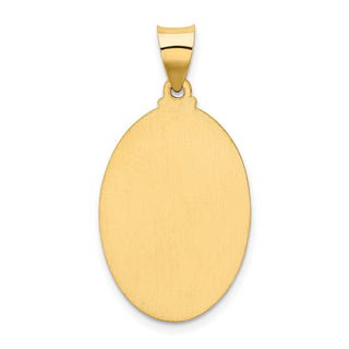 14k Yellow Gold Polished and Satin Our Lady Of Guadalupe Medal Pendant XR1251