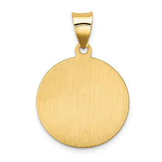 14k Yellow Gold Polished & Satin Our Lady Of Perpetual Help Medal Pendant XR1255