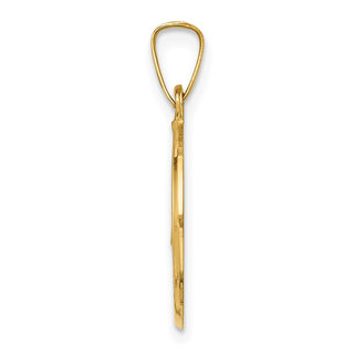 14k Yellow Gold Polished and Satin Caridad Del Cobre Medal Pendant XR1259