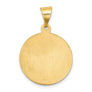 14k Yellow Gold Polished and Satin Sacred Heart Of Mary Medal Pendant XR1262