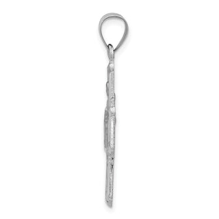 14k White Gold Four Way Medal Pendant XR1283