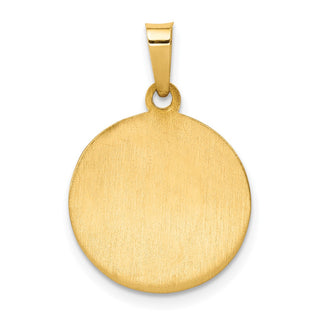 14k Yellow Gold Polished and Satin St. Andrew Medal Pendant