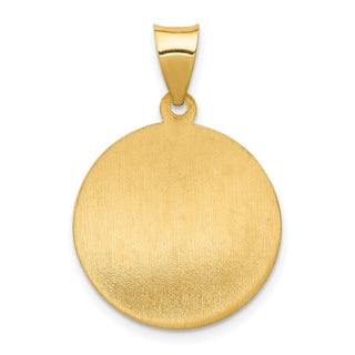 14k Yellow Gold Polished and Satin St. Anne Medal Pendant XR1286