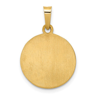 14k Yellow Gold Polished and Satin St. Anthony Medal Pendant XR1287