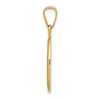 14k Yellow Gold Polished and Satin St. Anthony Medal Pendant XR1288