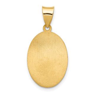 14k Yellow Gold Polished and Satin St. Anthony Medal Pendant XR1289