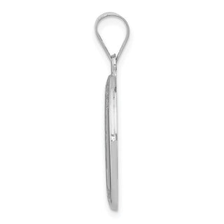 14k White Gold Polished and Satin St. Anthony Medal Pendant XR1290